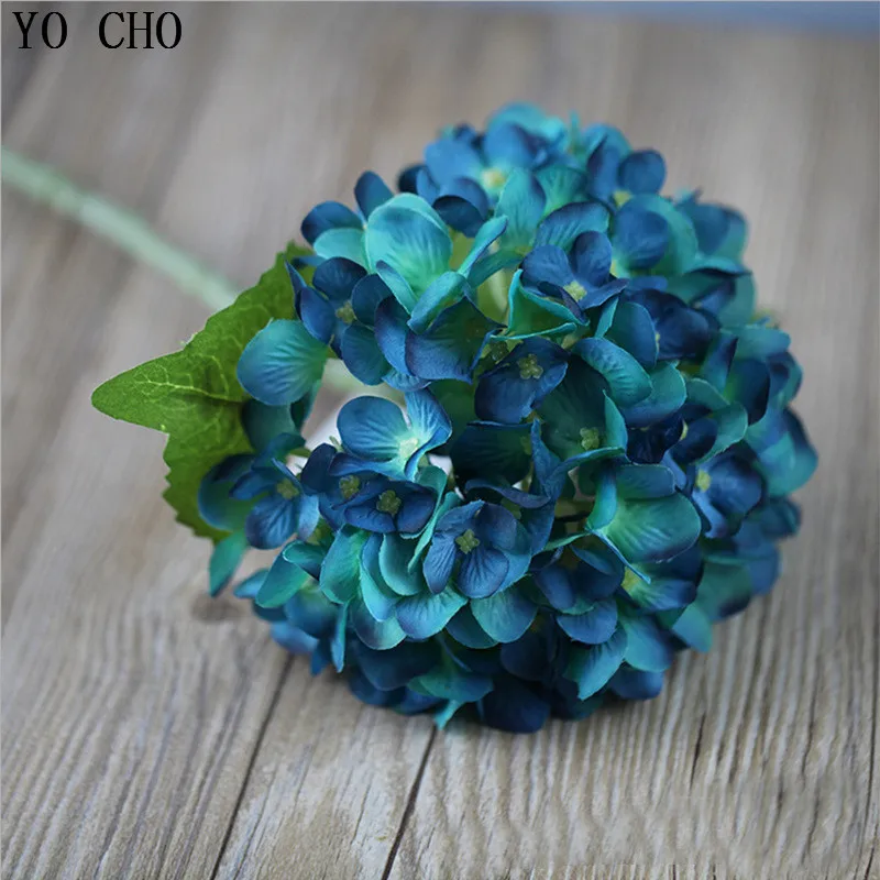 Искусственный цветок гортензии YO CHO искусственный Шелковый ветка Декор для дома