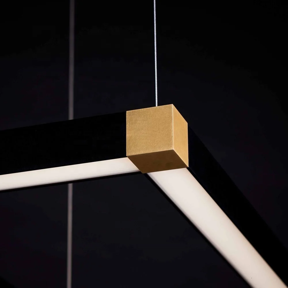 Индивидуальный размер роскошная квадратная светодиодная Подвесная лампа
