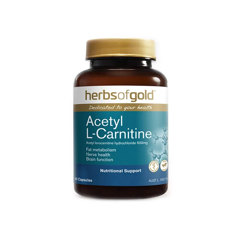 HerbsofGold Acetyl L-Carnitine 60 Capsules/Bottle Free Shipping