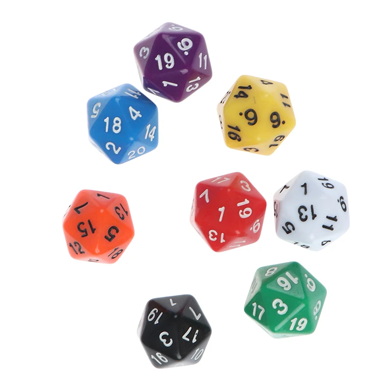 1 шт. многогранные D20 Акриловые Игральные Кости подарок настольная игра