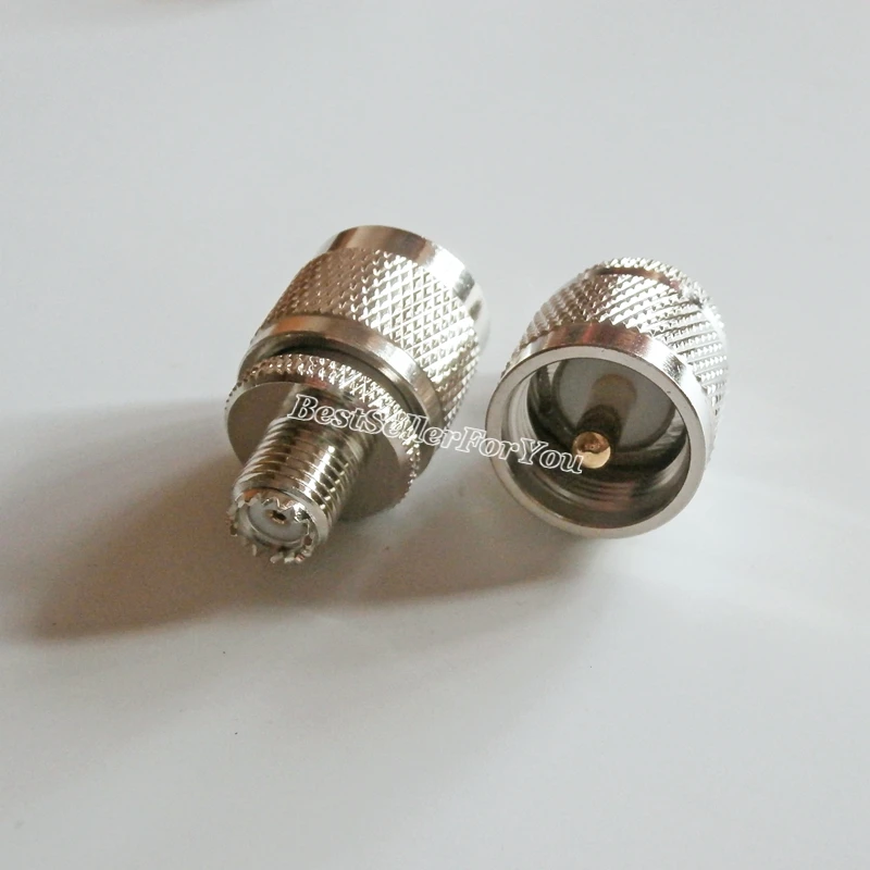 

10Pcs Adapter Pl259 UHF Plug Male To Mini UHF Female Jack RF Connector Straight