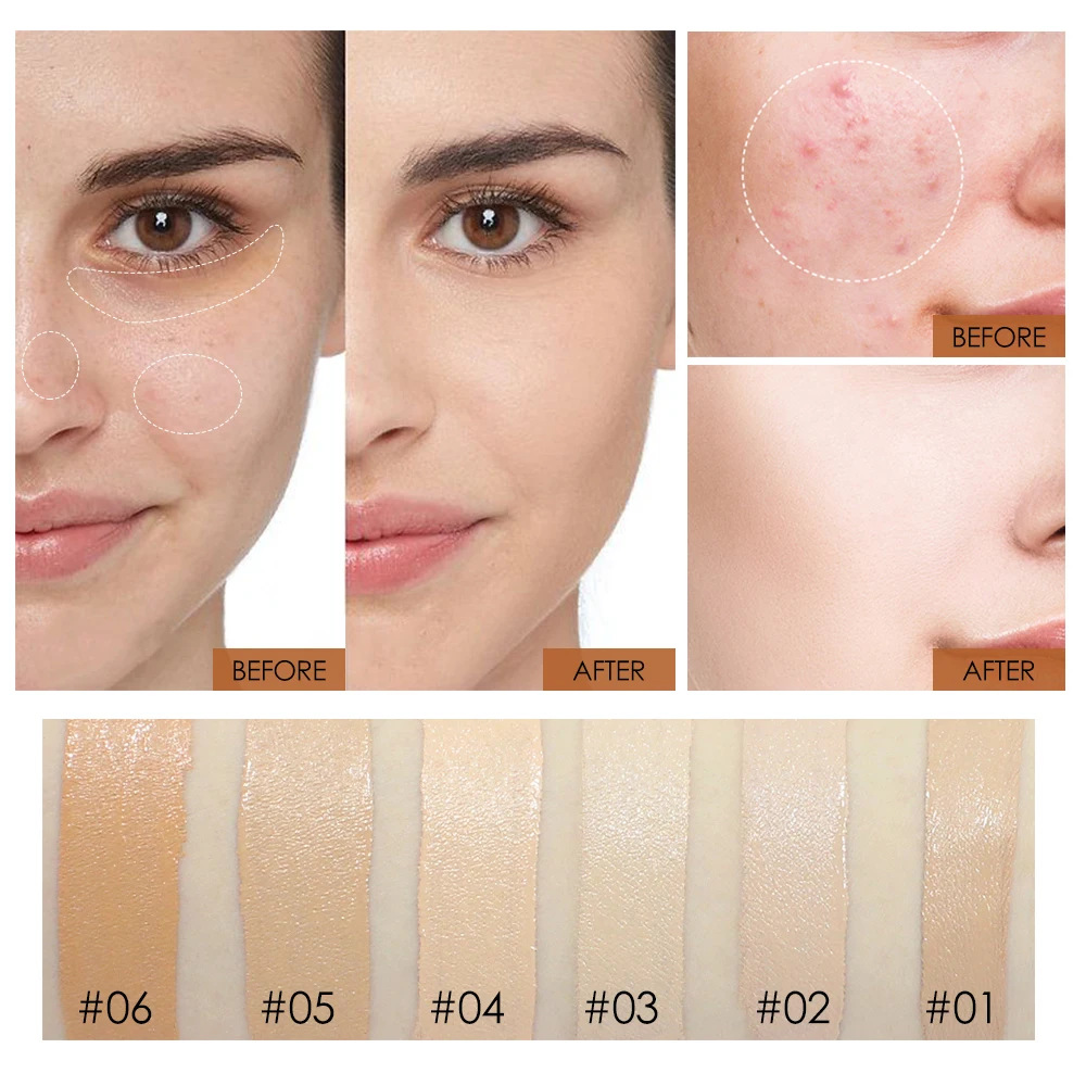 Крем консилер для лица KIMUSE идеально закрывает поры темные круги осветляет жидкий