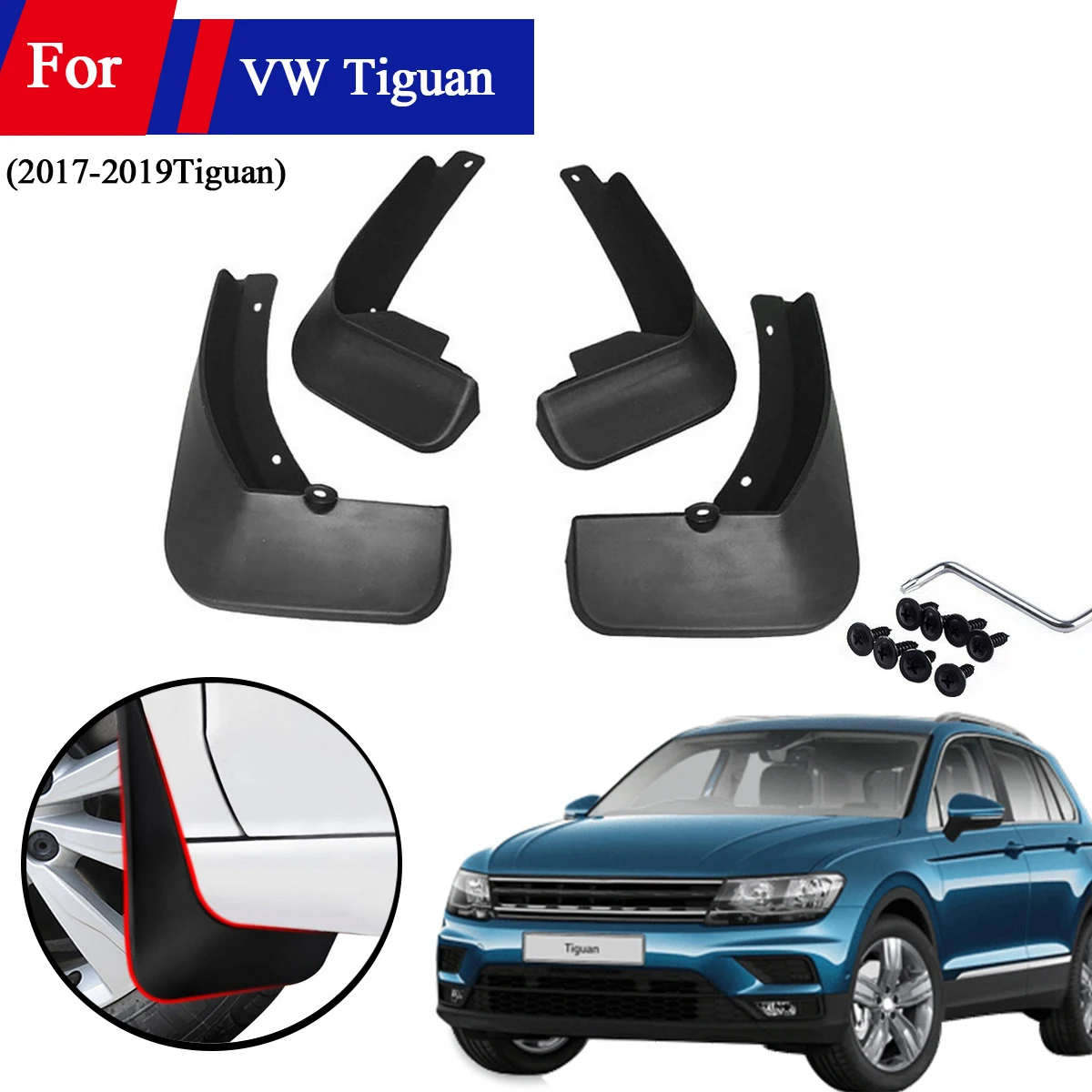 Крыло для автомобиля, 4 шт., для Volkswagen Tiguan 2017, 2018, 2019