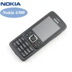 Nokia 6300 Классическая мобильный телефон FM MP3 Поддержка английскую клавиатуру отремонтированные мобильные телефоны
