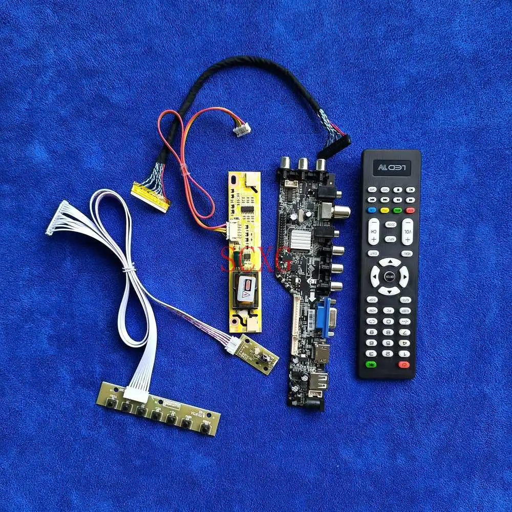 

DIY KIT 30Pin LVDS 2CCFL For HT190WG3/LM190WX1/LTM190BT03 1440*900 Signal DVB LCD Monitor Drive Board AV VGA USB HDMI-compatible