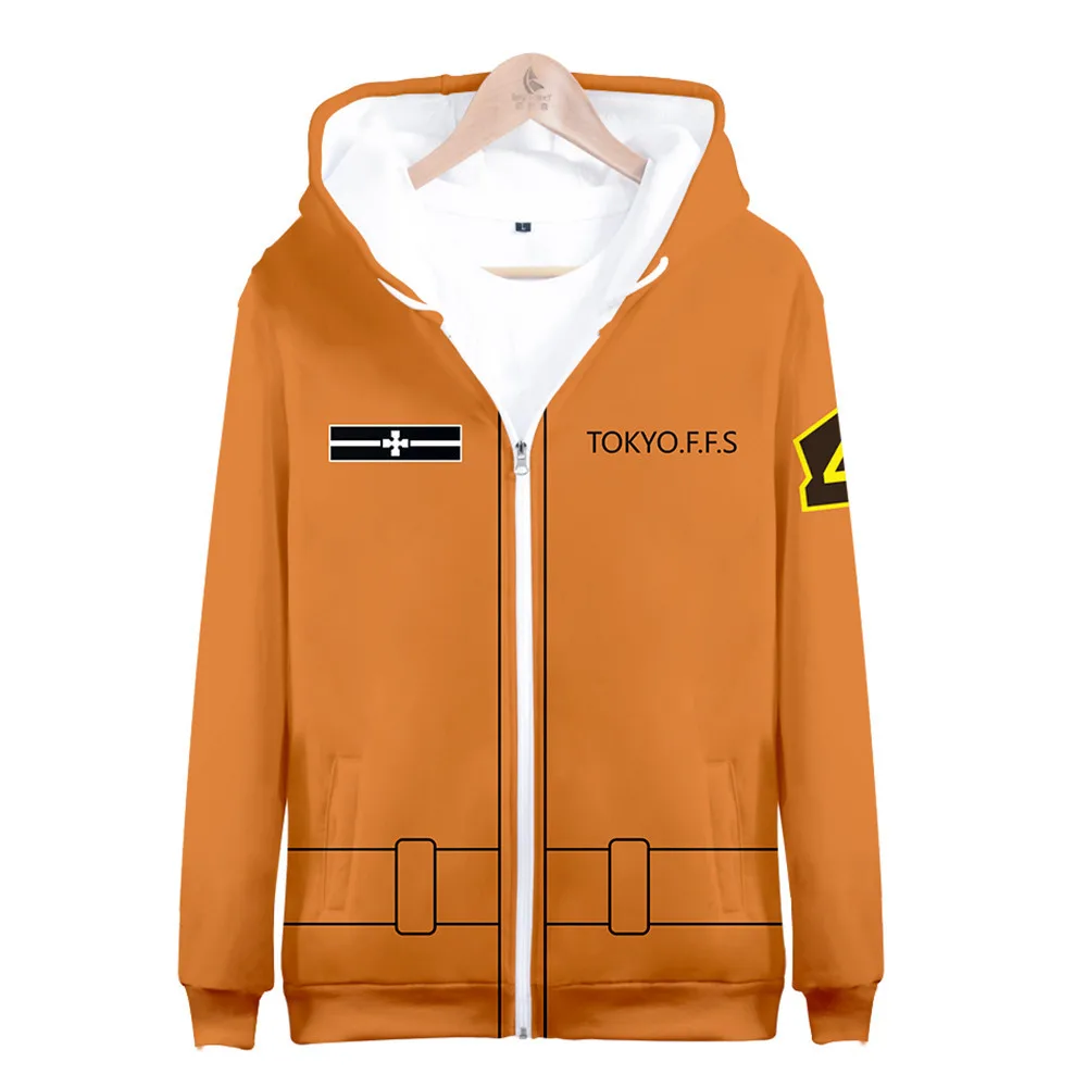 

2020 New Fire Force 3D Printed Zipper Hoodies Men/Women Fashion Long Sleeve Hooded Sweatshirt Hot Sale Streetwear Clothes