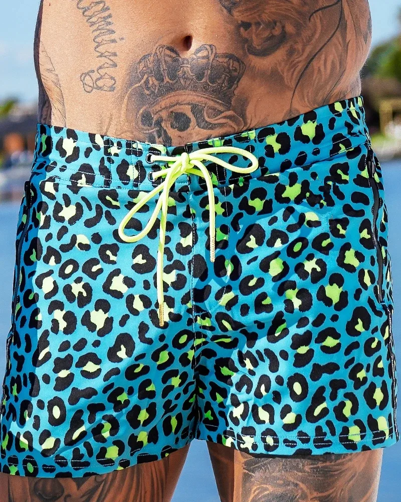 

Print Short Swimming Trunks Men's Beach Summer Casual Pockets Beach Shorts Pants Loungewear Pantalones Cortos Casuales