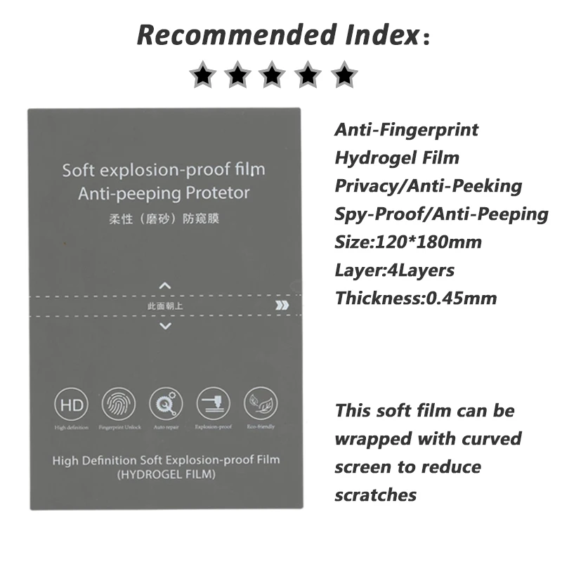 flexible hydrogel film compatible for ss 890c screen protector film cutting machine phone protect front and back film 50pcslot free global shipping