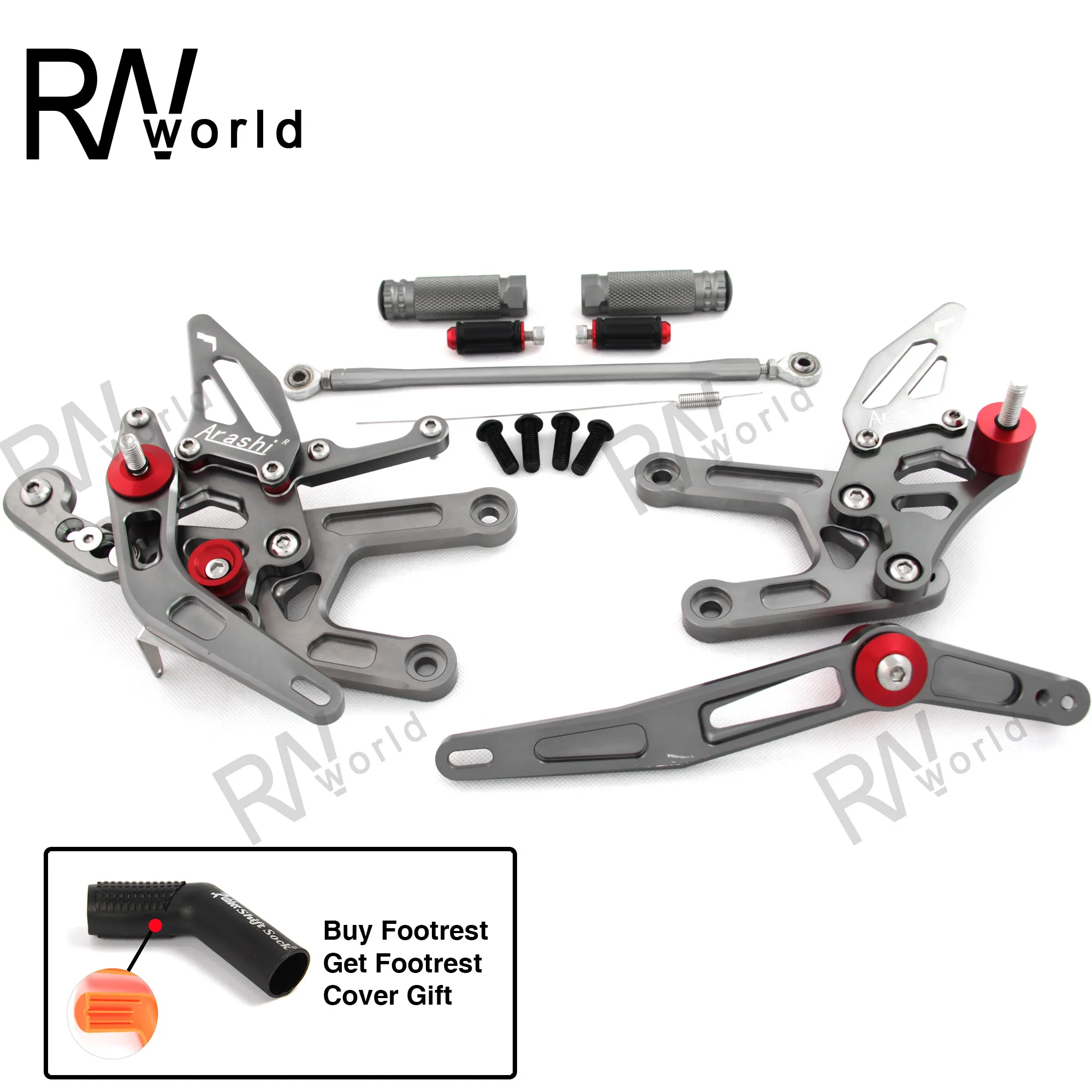 

Мотоцикл CNC Rearset подножка Регулируемые задние наборы подножки для YAMAHA YZFR6 YZF R6 YZF-R6 2006-2016 2007 2008 2009 2010-2015