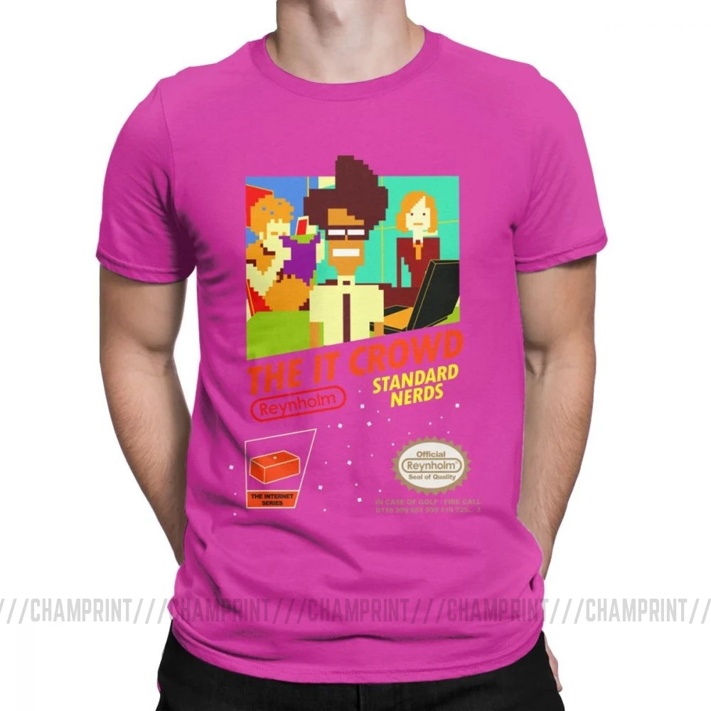 The It Crowd Nes 8 Bit футболки игровые зануды забавные гики компьютерные технологии ТВ шоу мужские футболки винтажные футболки подарок идея одежда - Цвет: Фуксия