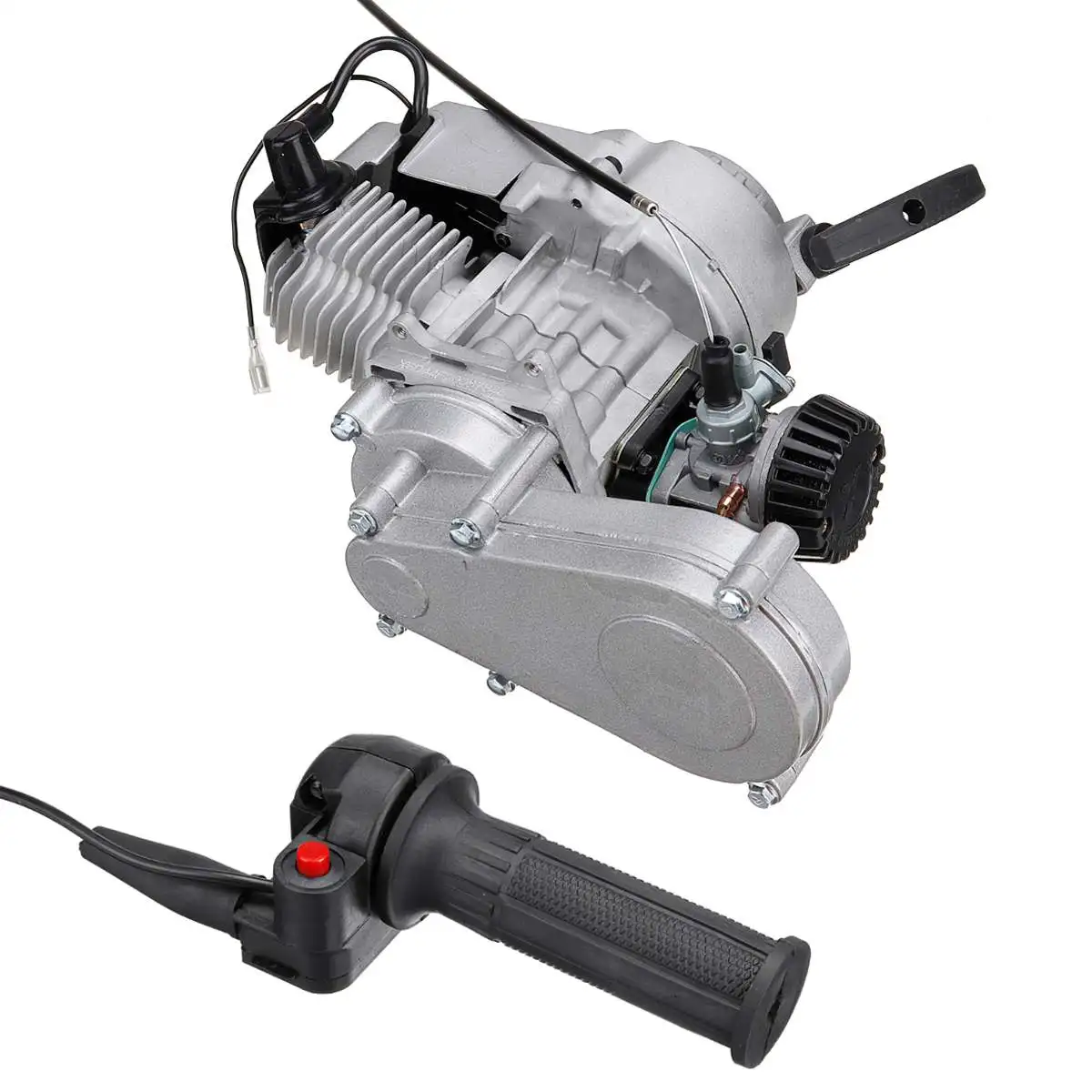 

49cc 2-Stroke Pocket Bike Engine Motorcycle Engine Motor Pullstart w/CDI Mini Throttle Quad Pocket Bike Dirt Pit Bike ATV