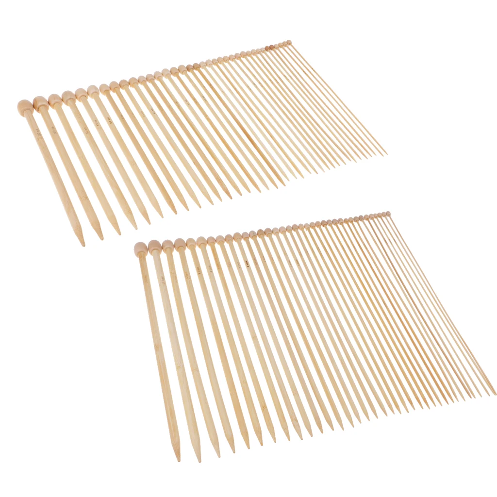 

36 x бамбука бамбуковые вязальные спицы для вязания ткачество Вязание инструмент ручной работы