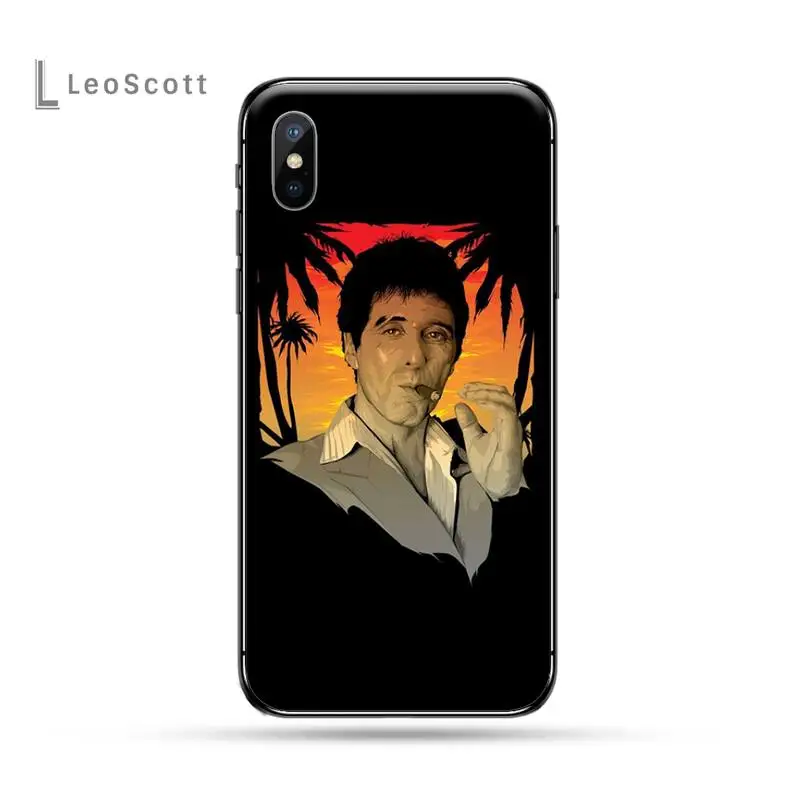 

EWAU Scarface Tony Montana Phone Case for iPhone 11 12 pro XS MAX 8 7 6 6S Plus X 5S SE 2020 XR