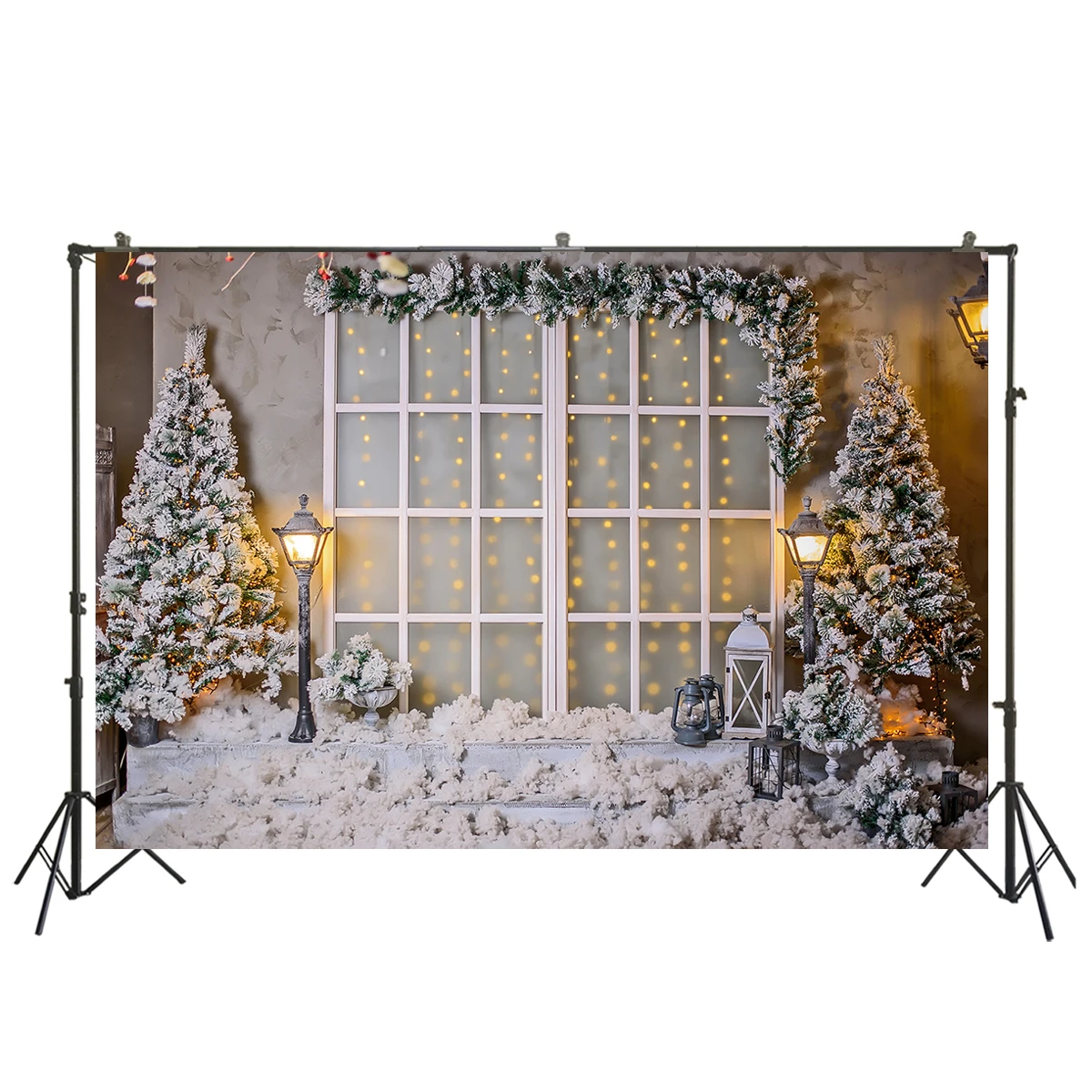Фон для фотосъемки Фоны Рождественская елка Window огни боке домашний декор