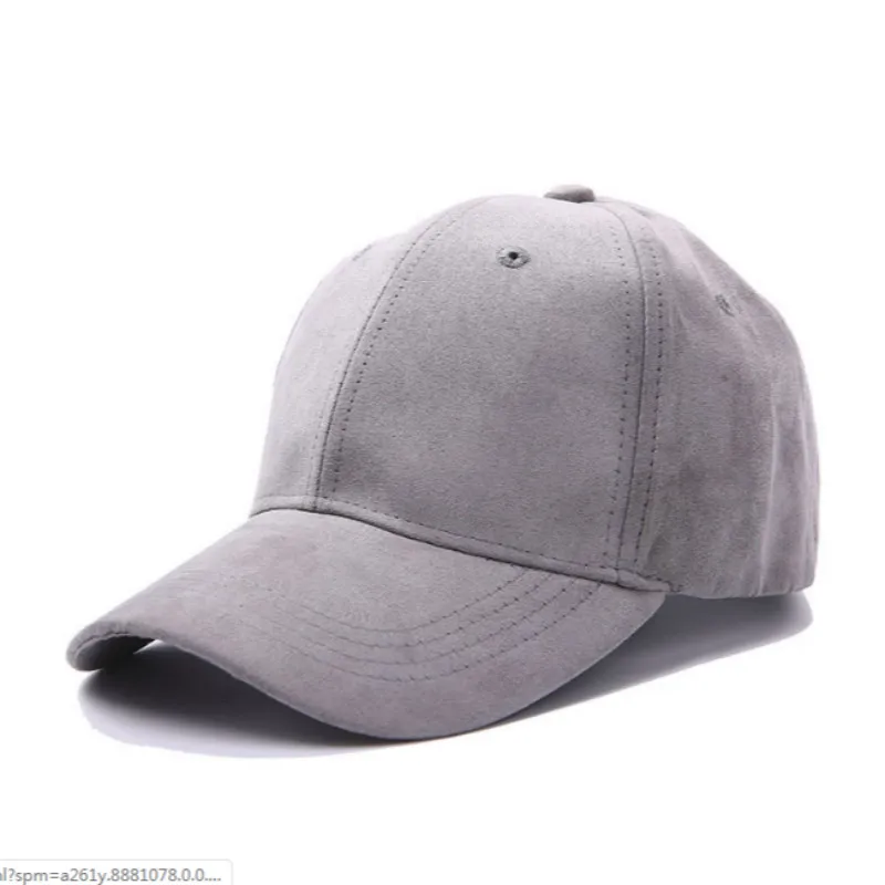 Замшевая бейсбольная кепка для мужчин Повседневная пустая бейсболка уличная