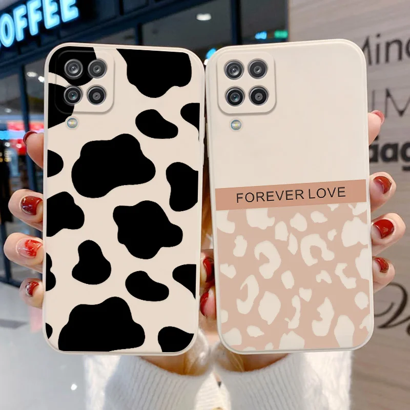 

For Samsung A12 Case Silicone Straight edge Cover Galaxy A12 A 12 A32 A51 A72 A71 A52 A50 A31 A21S A10 M12 S20 FE A 32 A21 Coque