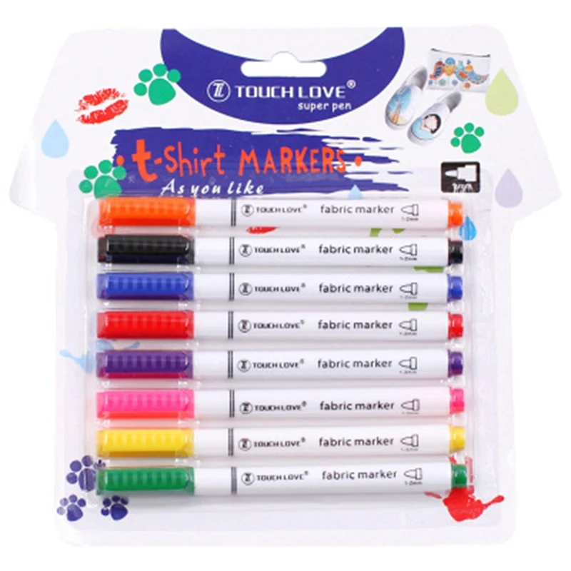 

8PCS Colorful Waterproof Pen Color Does Not Fade After Washing Permanent Paint Markers Graffiti Oily Marker Pen