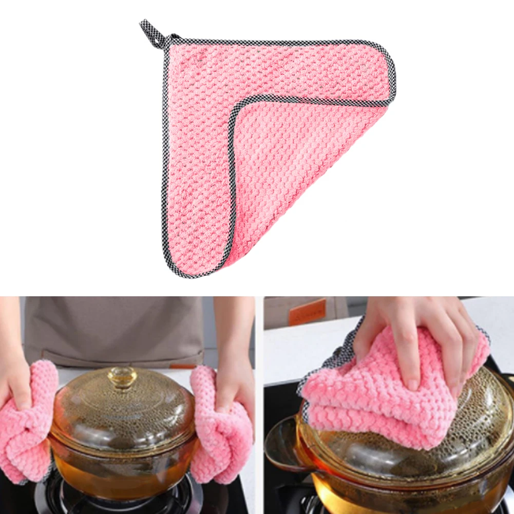 

5PCS Microfibre Washing Cloths Dishcloths Rags Kitchen Towel Soft House Cleaning Cloths Napkins Microfibre Cleaner Gadgets
