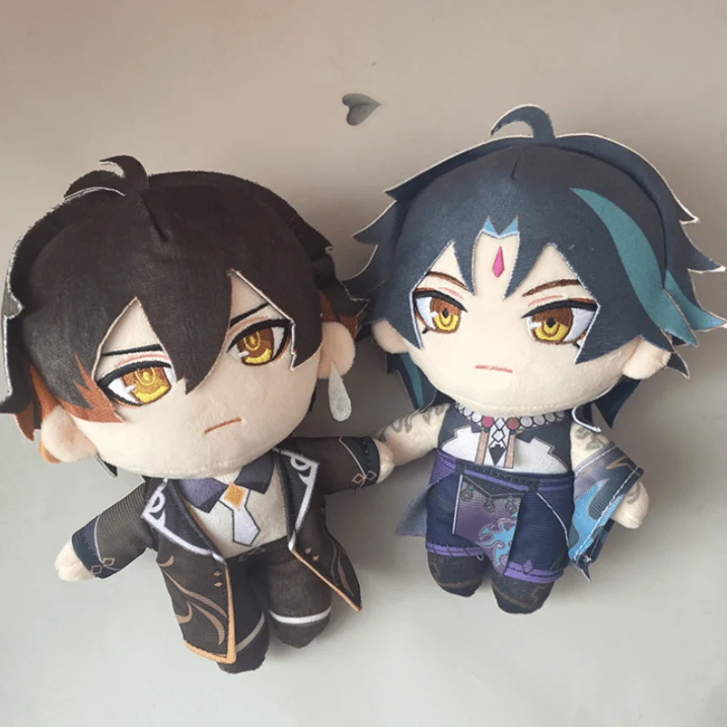 

20cm anime game Genshin impact Zhongli Xiao Tartaglia Plush Doll Toy adult children toy gift pillow