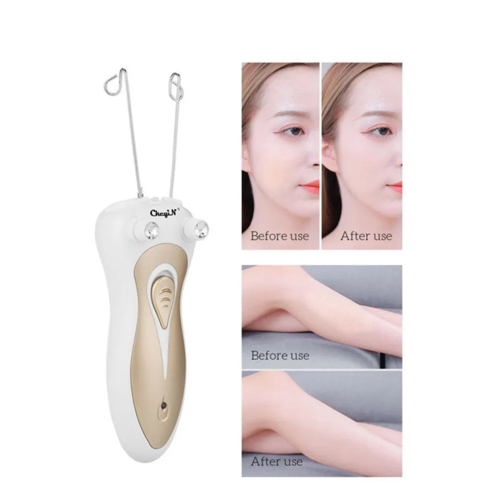 

Electric Cotton Thread Epilator Lady Facial Hair Remover Rechargeable Pull Surface Device Painless Woman Depilation Defeather