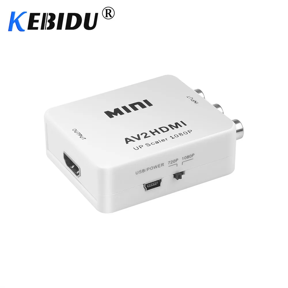 RCA AV HDMI совместимый CVBS к адаптер HD 720P 1080P мини AV2HDMI Видео Аудио конвертер|hdmi cvbs|cvbs to