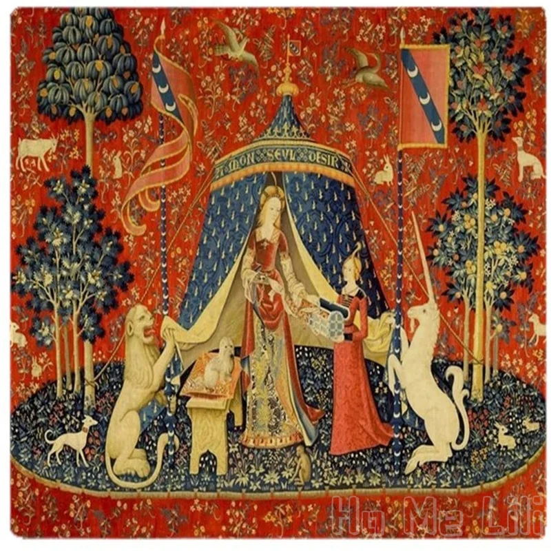 

Lady And The Unicorn Medieval Tapestry Art Throw Ultra Soft Flannel Blanket Warm Cozy Bed For Couch Office Picnic Camping