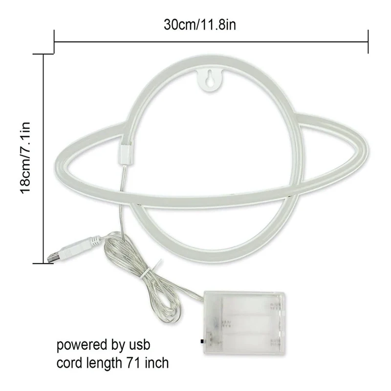 

LED Neon Light Rainbow Hanging Plastic Night Lamp Bedroom Pendant For Home Party Decoration PI669