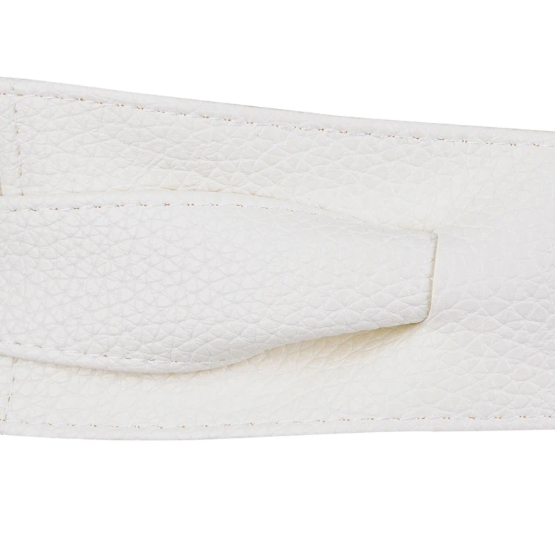 Ремень женский широкий из искусственной кожи с завязкой металлик цвет 1