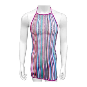 Сексуальное нижнее белье с открытой спиной, в полоску