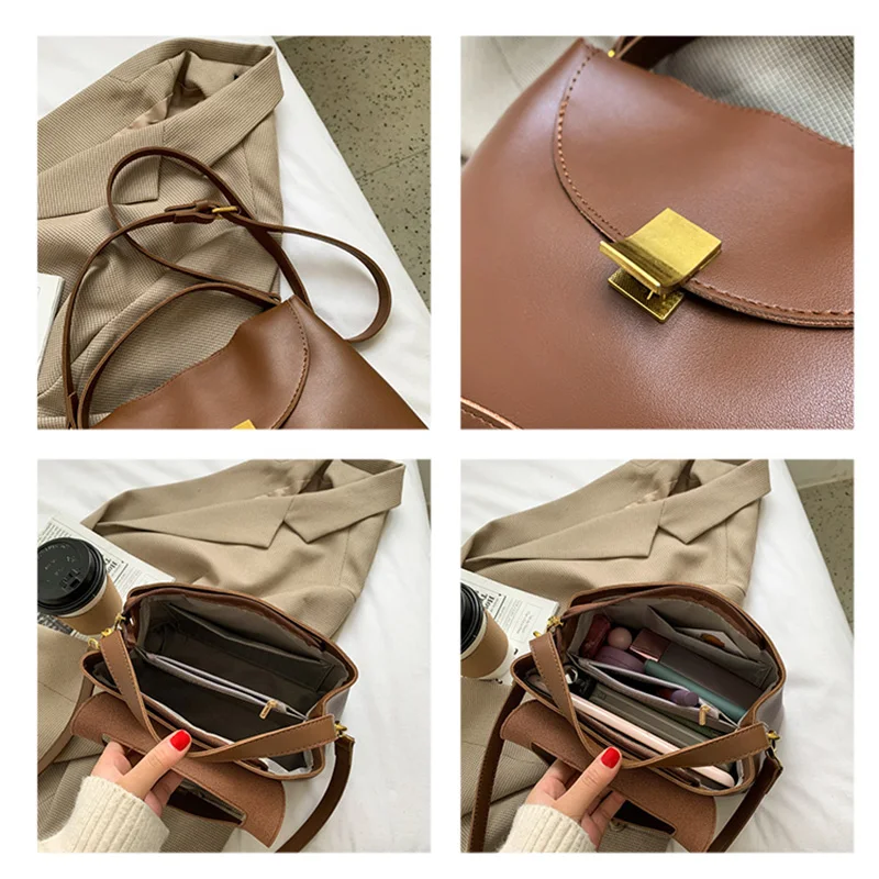 

Temperament Handbag For Women 2021 New PU Leather Designer Brand Bag Femaleeuropean Fashion Ladies Shoulder Cross Body Bags