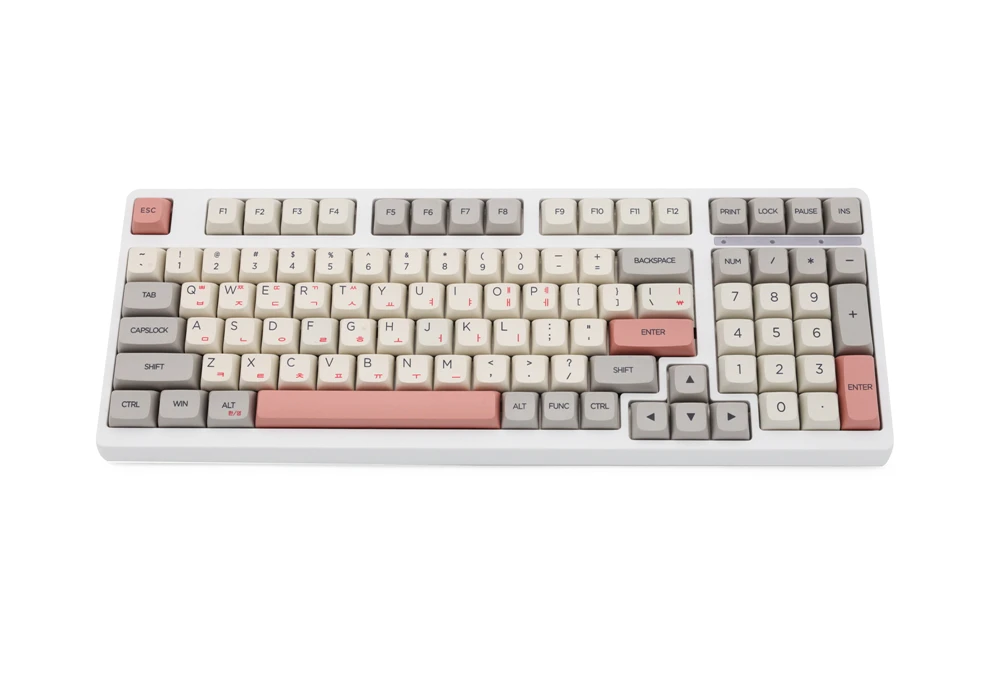 Новый набор клавиш V2 9009 бежево-серого цвета толстая клавиатура PBT для клавиатуры