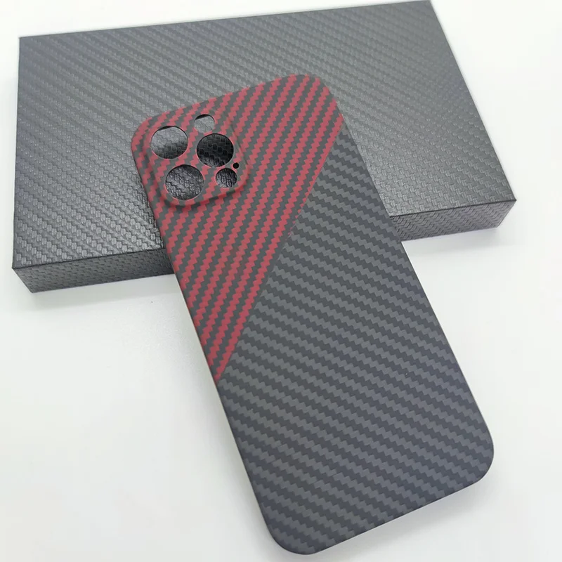 

Ультратонкий чехол из углеродного волокна для IPhone 12 Pro Max, черный и красный чехол для iPhone 12 mini