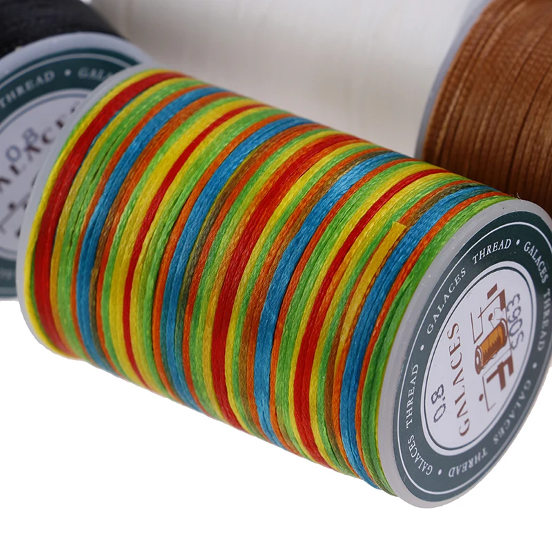 

1PC 90 Meter Sewing Thread Polyester Cord Waxed Thread Leather 0.8mm for DIY Tool Hand Stitching Thread Multicolor