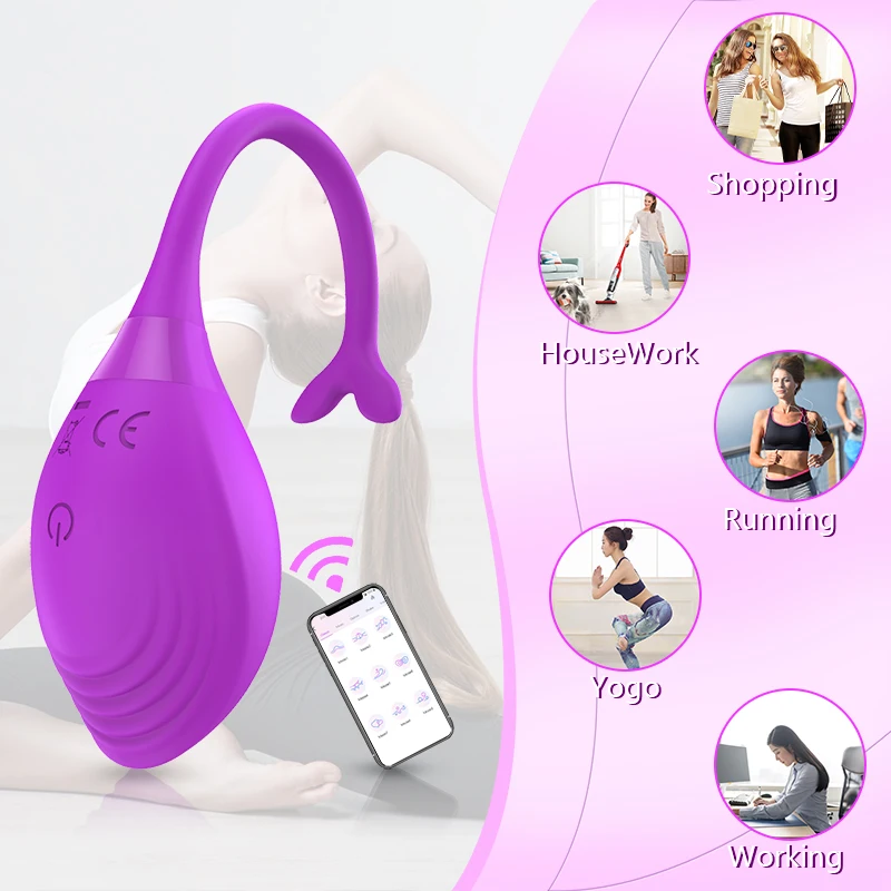 Вагинальный вибратор для женщин вибрирующее яйцо шарик Кегеля беспроводные