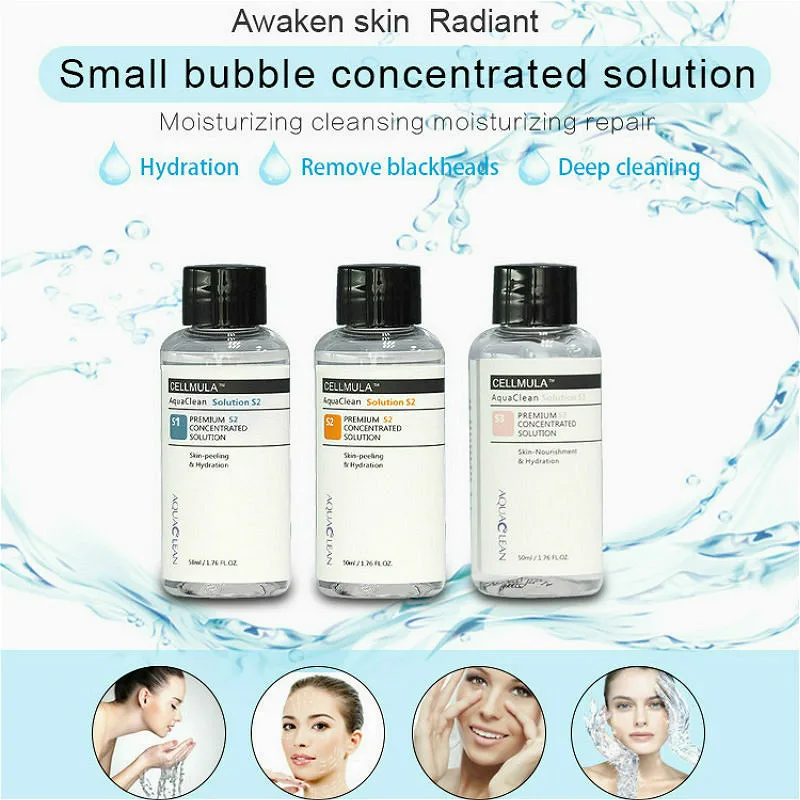 

Hot Sale !!!S1 S2 A3 Aqua Peeling Solution 50ML Per Bottle Aqua Facial Serum Hydra Dermabrasion Facial Cleansing For Normal Skin