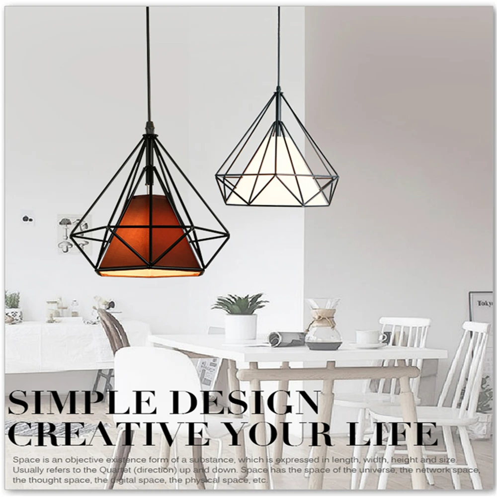 

Windawn Nordic Pendant Lights IRON Ceiling Lamp Cloth Hanging Lamp Classics Hotel Bedroom Living Room Office For Ceiling Lamp