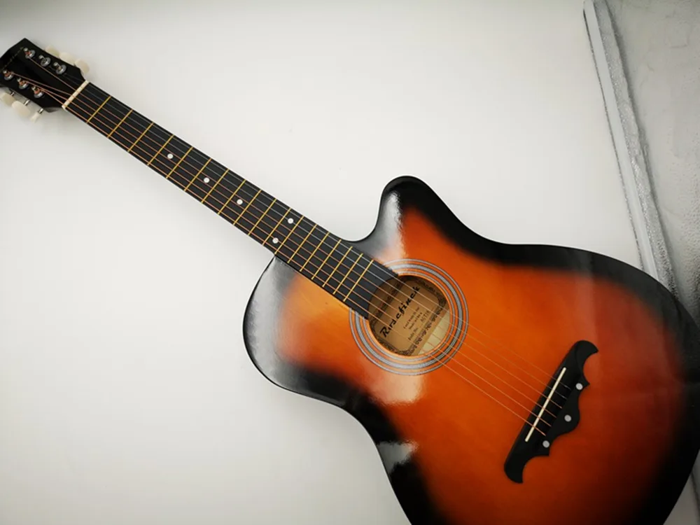 38 inch Acoustic Guitar for Beginners Guitar Sets with Capo Picks 6 Strings Guitar Basswood 13 Colors Musical Instruments AGT166