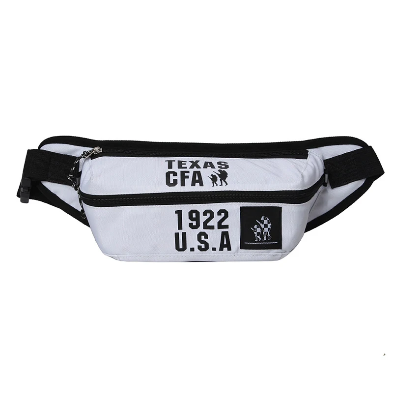 White Waist bag Поясная сумка для мужчин и женщин, поясная сумка, нагрудные сумки, модная заколка, сумка на бедрах, женская сумка из ткани Оксфорд, сумка через плечо - Цвет: White Waist bag