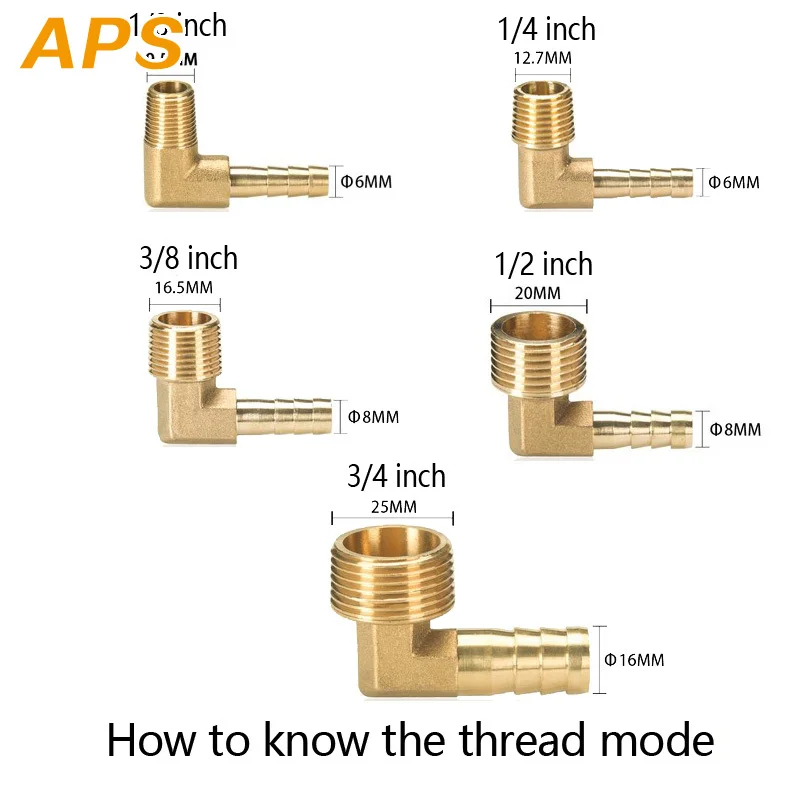 Латунный фитинг для налокотных труб 1/8 &quot1/4" 3/8 &quot1/2" Женский x Мужской