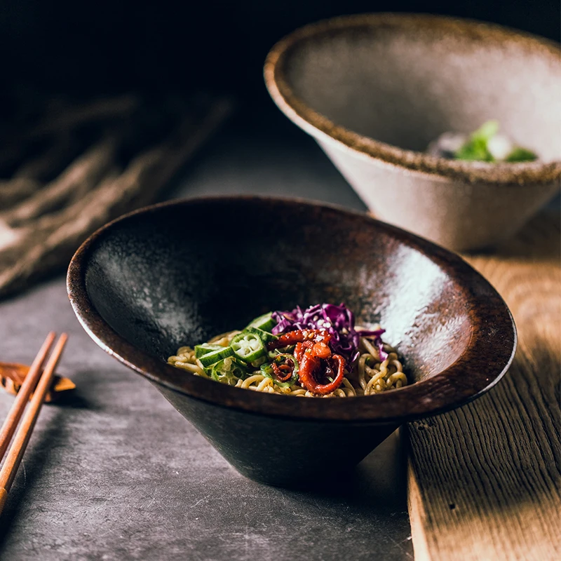 Японская наклонная чаша высокая глубокая для приготовления пищи Салатница