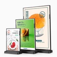 a6 plastic tabletop menu sign holder display stand photo poster poster frame counter price label holder stand