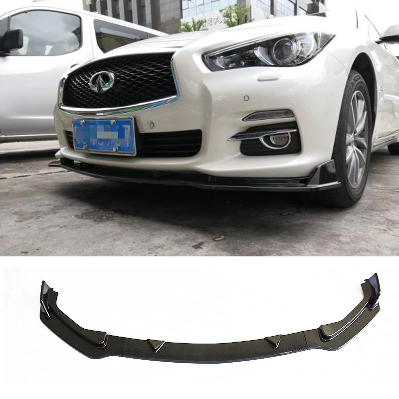 3 шт./компл. переднего бампера v стиля покрытие углерода волокнистая поверхность