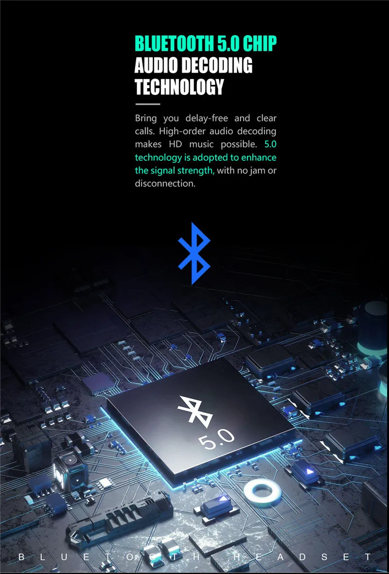 Bluetooth наушники с костной проводимостью, мужские спортивные наушники, не в ухо, висящие на шее, беспроводные бинауральные водонепроницаемые светящиеся наушники D8