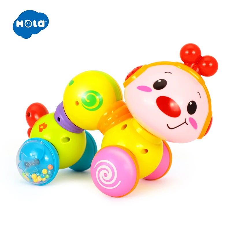 HOLA TOYS 997 бегущий червь прекрасный музыкальный Brinquedos Bebe пресс функция с музыкой и