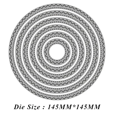 

JMCRAFT 2021 New Circle Gear Flower Frame #1 Metal Cutting Dies Scrapbook Mold Cutting Mold DIY Card Crafts Handmade