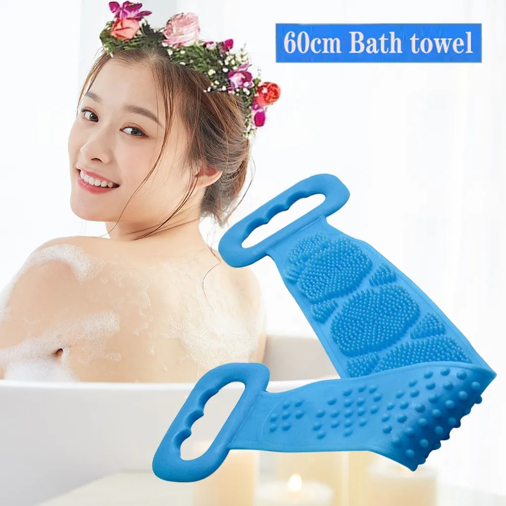 Длинное полотенце для спины щетка ванны двусторонняя отшелушивания пояс мытья