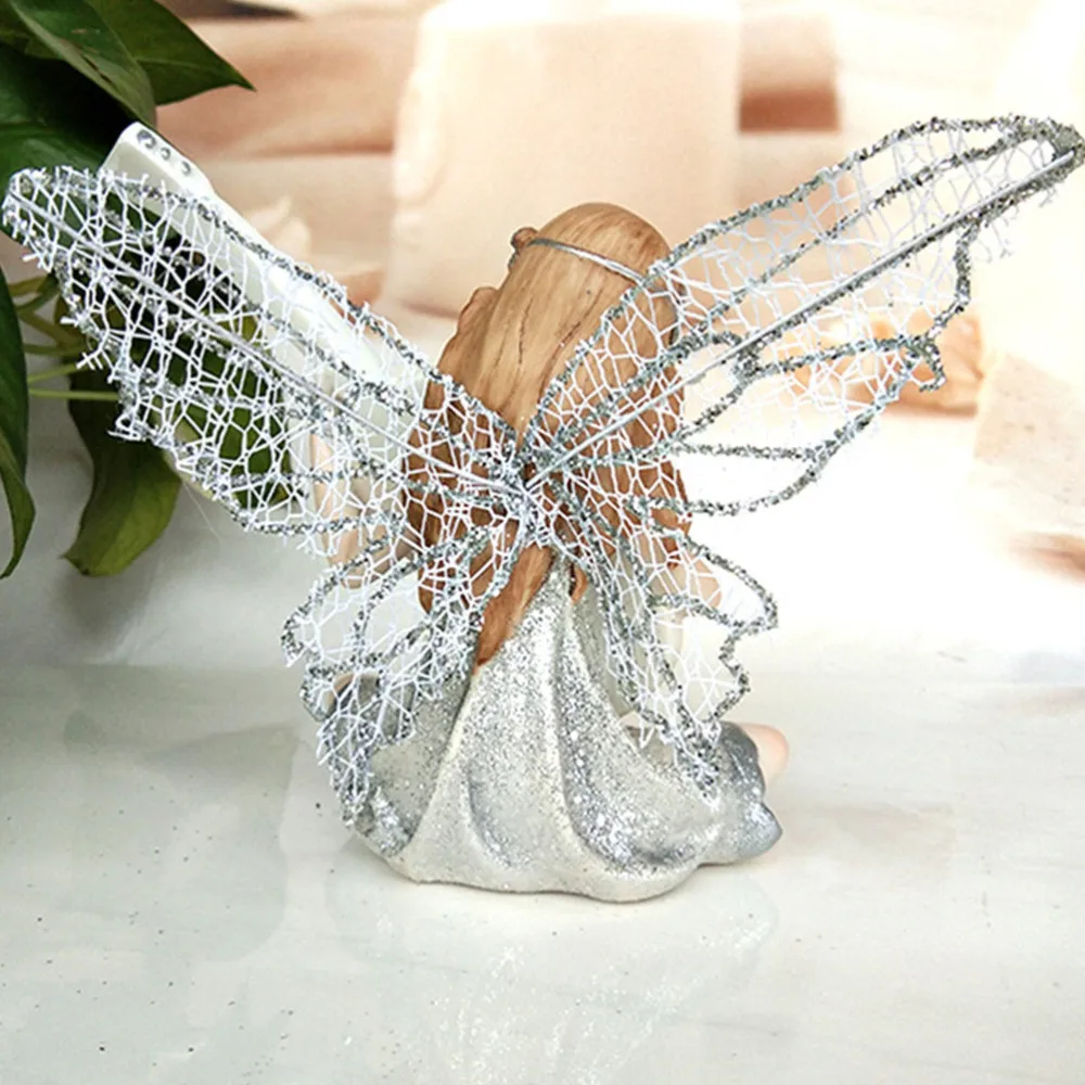 

1pc Creative Angel Shape Ornament Desktop Adornment Decorative Resin Craft