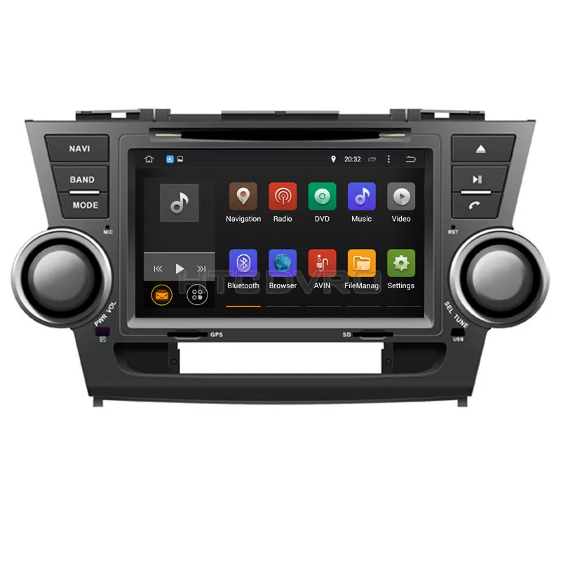 YMODVHT 8 дюймов 4G Восьмиядерный Android 9 0 7 1 автомобильный dvd-плеер для Toyota Highlander 2008-GPS