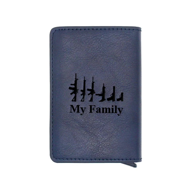 Крутой черный дизайнерский кошелек My Family с отделением для карт мужчин и женщин