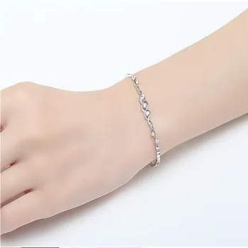 

Angel Heart Diamond Bracelet Korean Silver Jewelry Handicraft Female H15